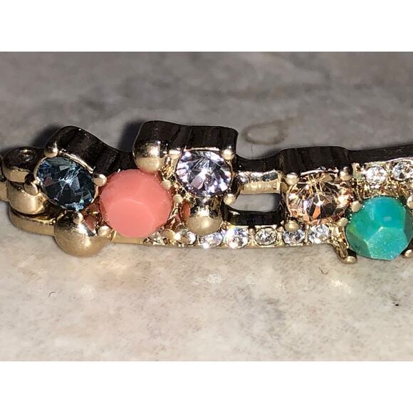 Chloe + Isabel Gold Bangle Bracelet W/ Crystals - B432MBG - Picture 2 of 6